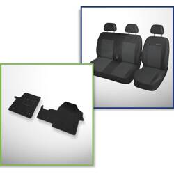 Conjunto: tapetes de veludo + capas feitas sob medida para Citroen Jumpy III Van (2016-....) – Elegance P-1