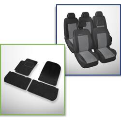 Conjunto: tapetes de veludo + capas feitas sob medida para Citroen Xsara Picasso Minivan (1999-2010) – Elegance P-2