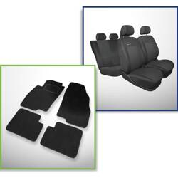 Conjunto: tapetes de veludo + capas feitas sob medida para Fiat Grande Punto Hatchback, Van (2005-2012) – Elegance P-3