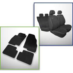 Conjunto: tapetes de veludo + capas feitas sob medida para Fiat Grande Punto Hatchback, Van (2005-2012) – Elegance P-4