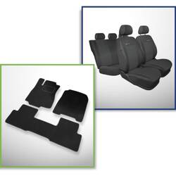 Conjunto: tapetes de veludo + capas feitas sob medida para Honda CR-V IV SUV (2012-2018) – Elegance P-1