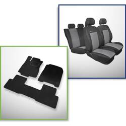 Conjunto: tapetes de veludo + capas feitas sob medida para Honda CR-V IV SUV (2012-2018) – Elegance P-2