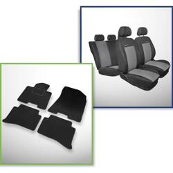 Conjunto: tapetes de veludo + capas feitas sob medida para Hyundai Tucson III SUV (2015-2020) – Elegance P-2