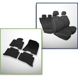 Conjunto: tapetes de veludo + capas feitas sob medida para Hyundai Tucson III SUV (2015-2020) – Elegance P-4