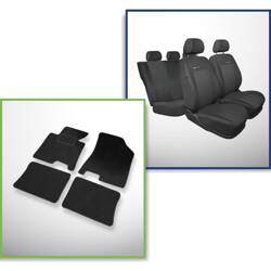 Conjunto: tapetes de veludo + capas feitas sob medida para Hyundai i40 Sedan, Tourer (2011-2019) – Elegance P-3