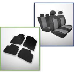 Conjunto: tapetes de veludo + capas feitas sob medida para Kia Ceed I Hatchback, Kombi (2006-2012) – Elegance P-2