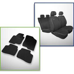 Conjunto: tapetes de veludo + capas feitas sob medida para Kia Ceed I Hatchback, Kombi (2006-2012) – Elegance P-4