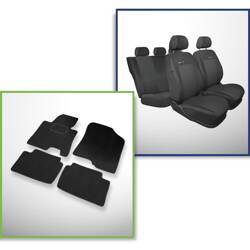 Conjunto: tapetes de veludo + capas feitas sob medida para Kia Ceed II Hatchback, Kombi (2012-2018) – Elegance P-3