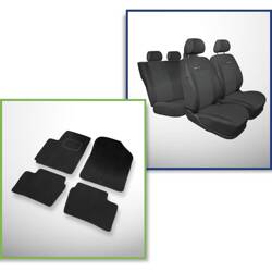 Conjunto: tapetes de veludo + capas feitas sob medida para Kia Picanto II Hatchback (2011-2016) – Elegance P-1