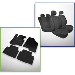 Conjunto: tapetes de veludo + capas feitas sob medida para Kia Sportage III SUV (2010-2016) – Elegance P-1