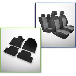 Conjunto: tapetes de veludo + capas feitas sob medida para Nissan Qashqai I Crossover (2007-2013) – Elegance P-2