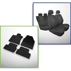 Conjunto: tapetes de veludo + capas feitas sob medida para Nissan Qashqai I Crossover (2007-2013) – Elegance P-3