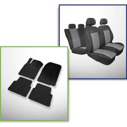 Conjunto: tapetes de veludo + capas feitas sob medida para Opel Vectra C Caravan, Hatchback, Sedan (2002-2008) – Elegance P-2