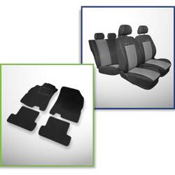 Conjunto: tapetes de veludo + capas feitas sob medida para Renault Fluence Sedan (2009-2016) – Elegance P-2