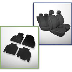 Conjunto: tapetes de veludo + capas feitas sob medida para Renault Kangoo II Van (2012-2021) – Elegance P-1