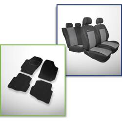 Conjunto: tapetes de veludo + capas feitas sob medida para Seat Ibiza III Hatchback (2002-2008) – Elegance P-2 - assentos anatómicos