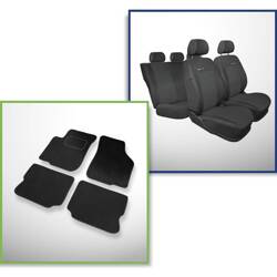 Conjunto: tapetes de veludo + capas feitas sob medida para Seat Leon I Hatchback (1999-2005) – Elegance P-1