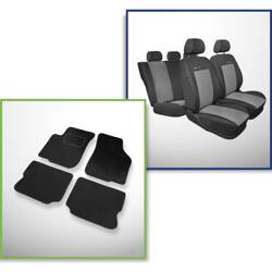 Conjunto: tapetes de veludo + capas feitas sob medida para Seat Leon I Hatchback (1999-2005) – Elegance P-2