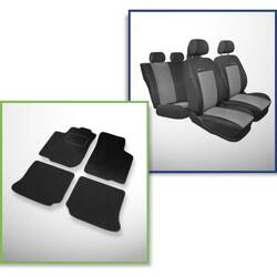 Conjunto: tapetes de veludo + capas feitas sob medida para Skoda Octavia I Kombi, Liftback (1996-2010) – Elegance P-2