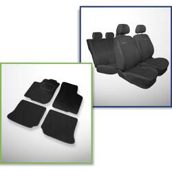 Conjunto: tapetes de veludo + capas feitas sob medida para Skoda Octavia I Kombi, Liftback (1996-2010) – Elegance P-4