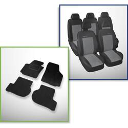 Conjunto: tapetes de veludo + capas feitas sob medida para Skoda Yeti SUV (2009-2013) – Elegance P-2