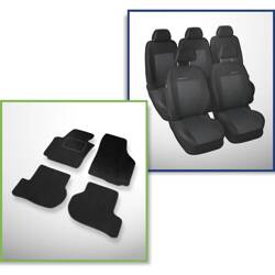 Conjunto: tapetes de veludo + capas feitas sob medida para Skoda Yeti SUV (2009-2013) – Elegance P-3