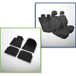 Conjunto: tapetes de veludo + capas feitas sob medida para Toyota Avensis II Kombi (2003-2008) – Elegance P-1