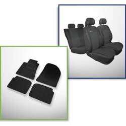 Conjunto: tapetes de veludo + capas feitas sob medida para Toyota Avensis II Sedan (2003-2008) – Elegance P-1