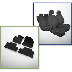 Conjunto: tapetes de veludo + capas feitas sob medida para Toyota Corolla X Sedan (2007-2013) – Elegance P-1