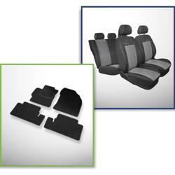 Conjunto: tapetes de veludo + capas feitas sob medida para Toyota Corolla X Sedan (2007-2013) – Elegance P-2