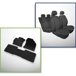 Conjunto: tapetes de veludo + capas feitas sob medida para Toyota Corolla XI Sedan (2013-2018) – Elegance P-1