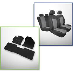 Conjunto: tapetes de veludo + capas feitas sob medida para Toyota Corolla XI Sedan (2013-2018) – Elegance P-2