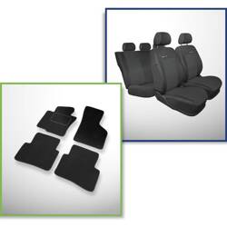 Conjunto: tapetes de veludo + capas feitas sob medida para Volkswagen Passat B6 Sedan (2005-2010) – Elegance P-1