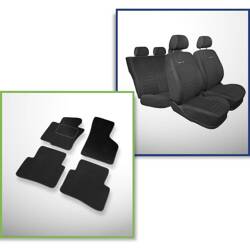 Conjunto: tapetes de veludo + capas feitas sob medida para Volkswagen Passat B6 Sedan (2005-2010) – Elegance P-4