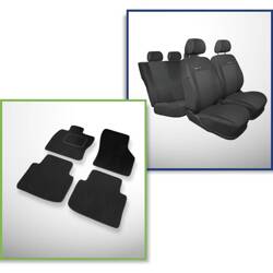 Conjunto: tapetes de veludo + capas feitas sob medida para Volkswagen Passat B8 Sedan, Variant (2014-....) – Elegance P-3