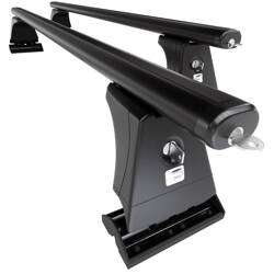 Rack de tejadilho em alumínio para BMW Série 1 E87 Hatchback (2004-2011) - bagageiro preto - mala de teto - rack de barras - Amos - β-103 - Aero - pontos de montagem