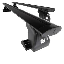 Rack de tejadilho em alumínio para Chrysler Voyager Minivan (2004-2007) - bagageiro preto - mala de teto - rack de barras - Amos - D-T - Dynamic - Perfil T