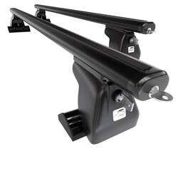 Rack de tejadilho em alumínio para Dodge Grand Caravan Van (2001-2005) - bagageiro preto - mala de teto - rack de barras - Amos - D-T - Aero - Perfil T