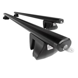 Rack de tejadilho em alumínio para Fiat Stilo Multiwagon (2003-2007) - bagageiro preto - mala de teto - rack de barras - Amos - Alfa - Aero - barras