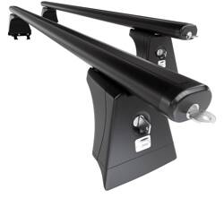 Rack de tejadilho em alumínio para Ford Galaxy Minivan (2001-2005) - bagageiro preto - mala de teto - rack de barras - Amos - β-102 - Aero - pontos de montagem