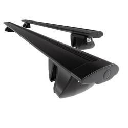 Rack de tejadilho em alumínio para Mini Hatch F54 Hatchback (2015-....) - bagageiro preto - mala de teto - rack de barras - Amos - Alfa - Dynamic - barras integradas