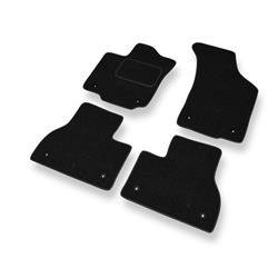 Tapetes de feltro para Volkswagen Phaeton (versão curta) (2002-2016) - tapetes de carro - DGS Autodywan - preto (padrão)