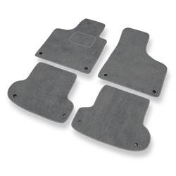 Tapetes de veludo para Audi A3 II 8P (2003-2012) - tapetes de carro - DGS Autodywan - cinza