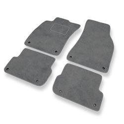 Tapetes de veludo para Audi A6 III C6 (2004-2006) - tapetes de carro - DGS Autodywan - cinza