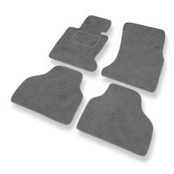 Tapetes de veludo para BMW Série 7 IV E65/E66 (2001-2008) - tapetes de carro - DGS Autodywan - cinza