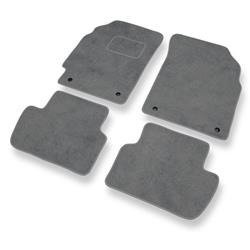 Tapetes de veludo para Chevrolet Spark II M300 (2010-2015) - tapetes de carro - DGS Autodywan - cinza