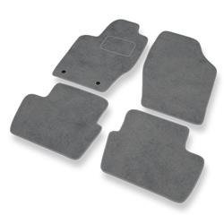 Tapetes de veludo para Citroen C4 I (2004-2013) - tapetes de carro - DGS Autodywan - cinza