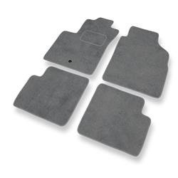 Tapetes de veludo para Fiat 500 (2007-2012) - tapetes de carro - DGS Autodywan - cinza