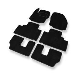 Tapetes de veludo para Ford Galaxy III (2006-2015) - tapetes de carro - DGS Autodywan - pretos