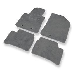 Tapetes de veludo para Hyundai i10 II (2012-2019) - tapetes de carro - DGS Autodywan - cinza